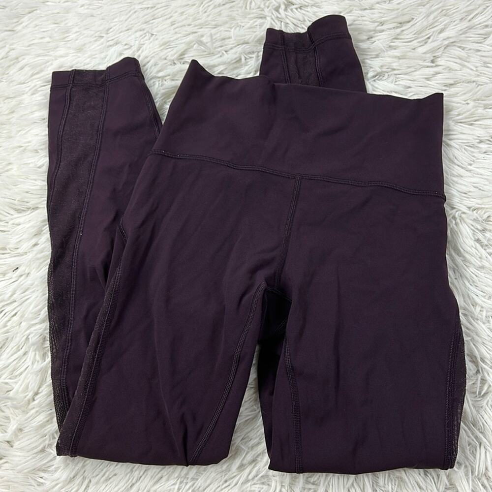 Lululemon Meant To Move 7/8 Tight 25" Black Cherry / Flocked Floral Black Cherry - Picture 1 of 5